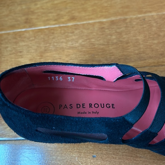 Pas De Rouge Made In Italy Women's Black Suede Shoes Size…37 - Picture 10 of 11